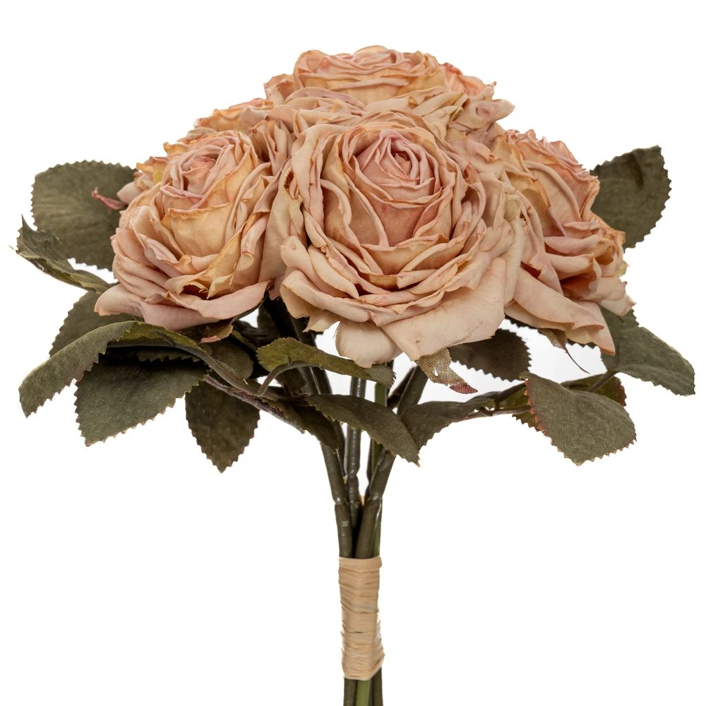 Artificial pink/beige rose bouquet — supplier catalogue photograph